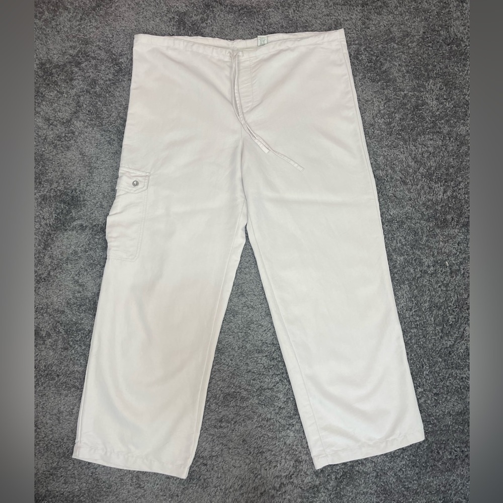 Relativity draw string waist high waisted wide leg carpenter style pants size XL